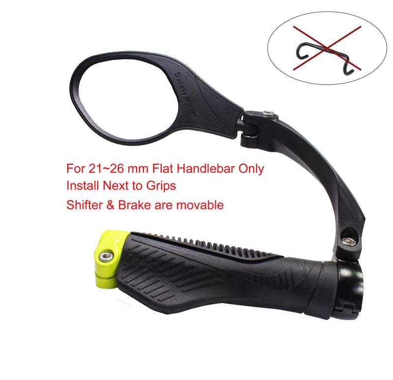 Hafny Handlebar Bike Mirror  Stainless Steel Lens Mirror  Bicycle Rearview Mirror  Safety Reflector  E-bike Mirror  Cycling Mirror  HF-MR081 - Image 5
